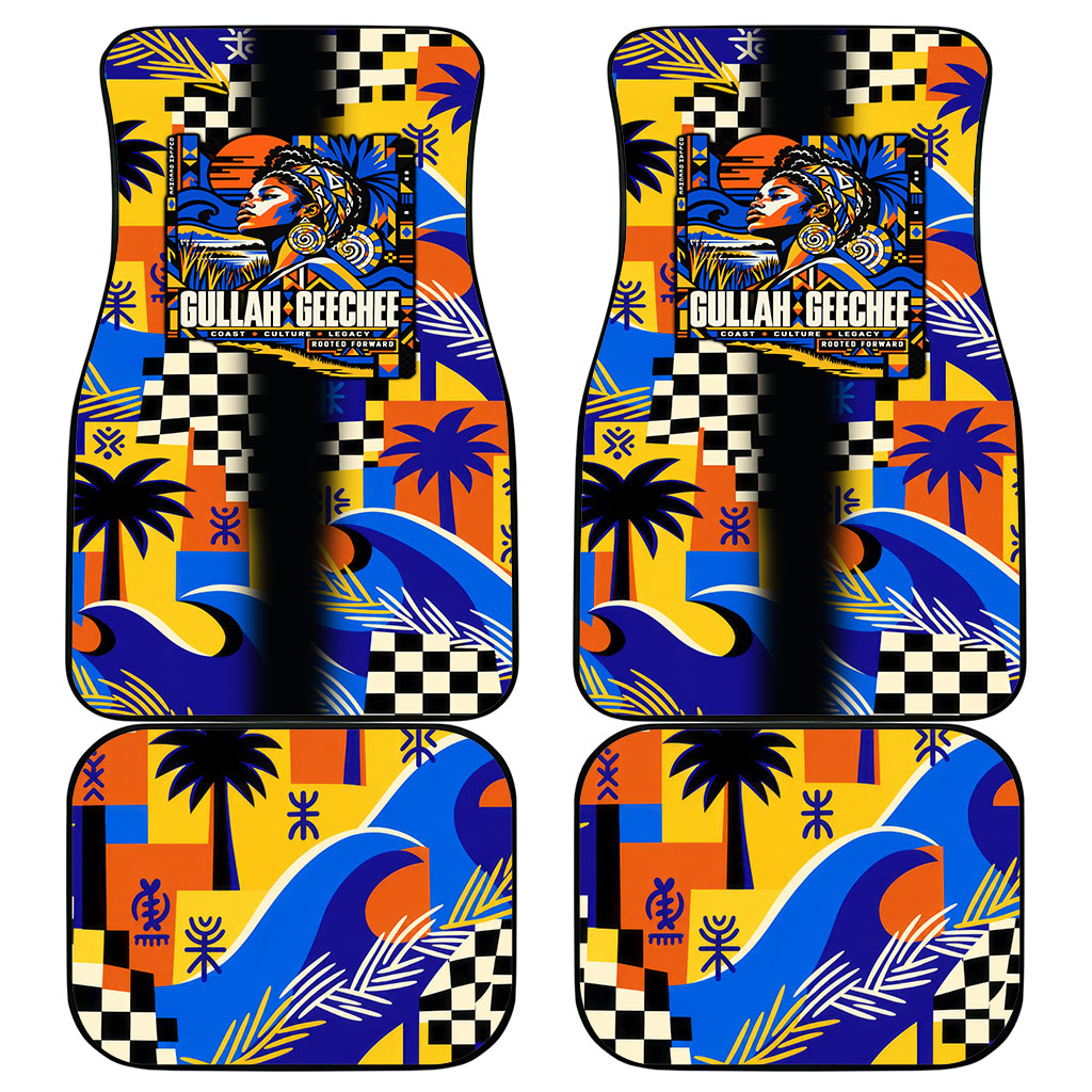 Gullah Geechee African American Car Mats Black History Vibrant Abstract Coastal