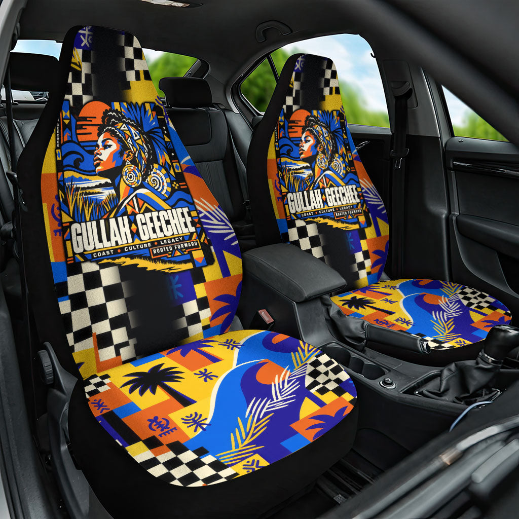 Gullah Geechee African American Car Seat Cover Black History Vibrant Abstract Coastal