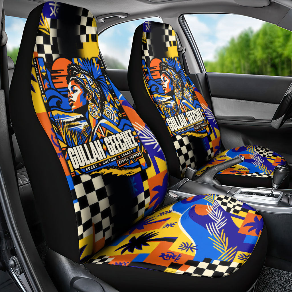 Gullah Geechee African American Car Seat Cover Black History Vibrant Abstract Coastal