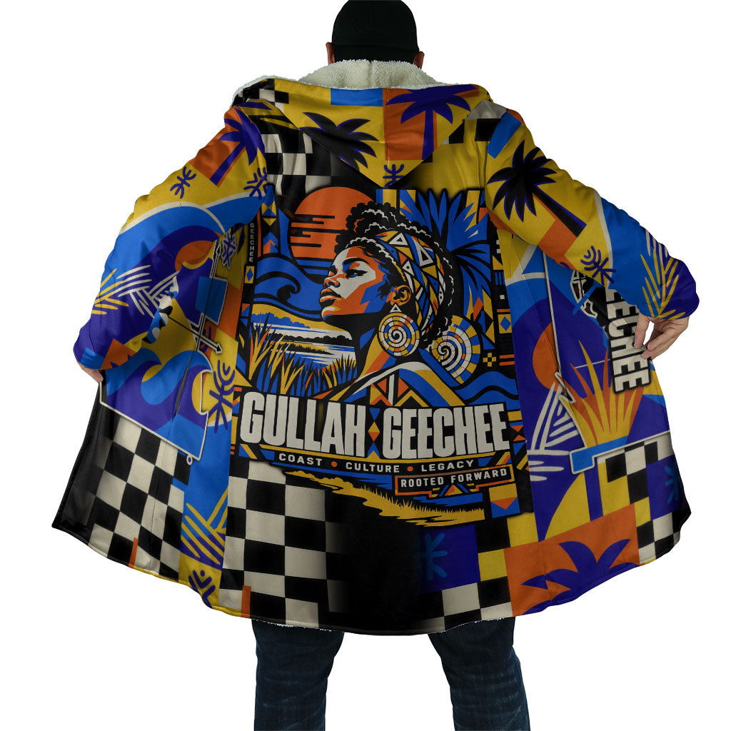 Gullah Geechee African American Cloak Black History Vibrant Abstract Coastal