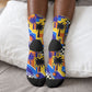 Gullah Geechee African American Crew Socks Black History Vibrant Abstract Coastal