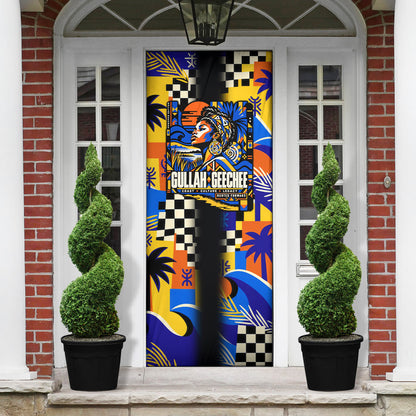 Gullah Geechee African American Door Cover Black History Vibrant Abstract Coastal