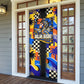 Gullah Geechee African American Door Cover Black History Vibrant Abstract Coastal
