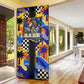 Gullah Geechee African American Door Cover Black History Vibrant Abstract Coastal