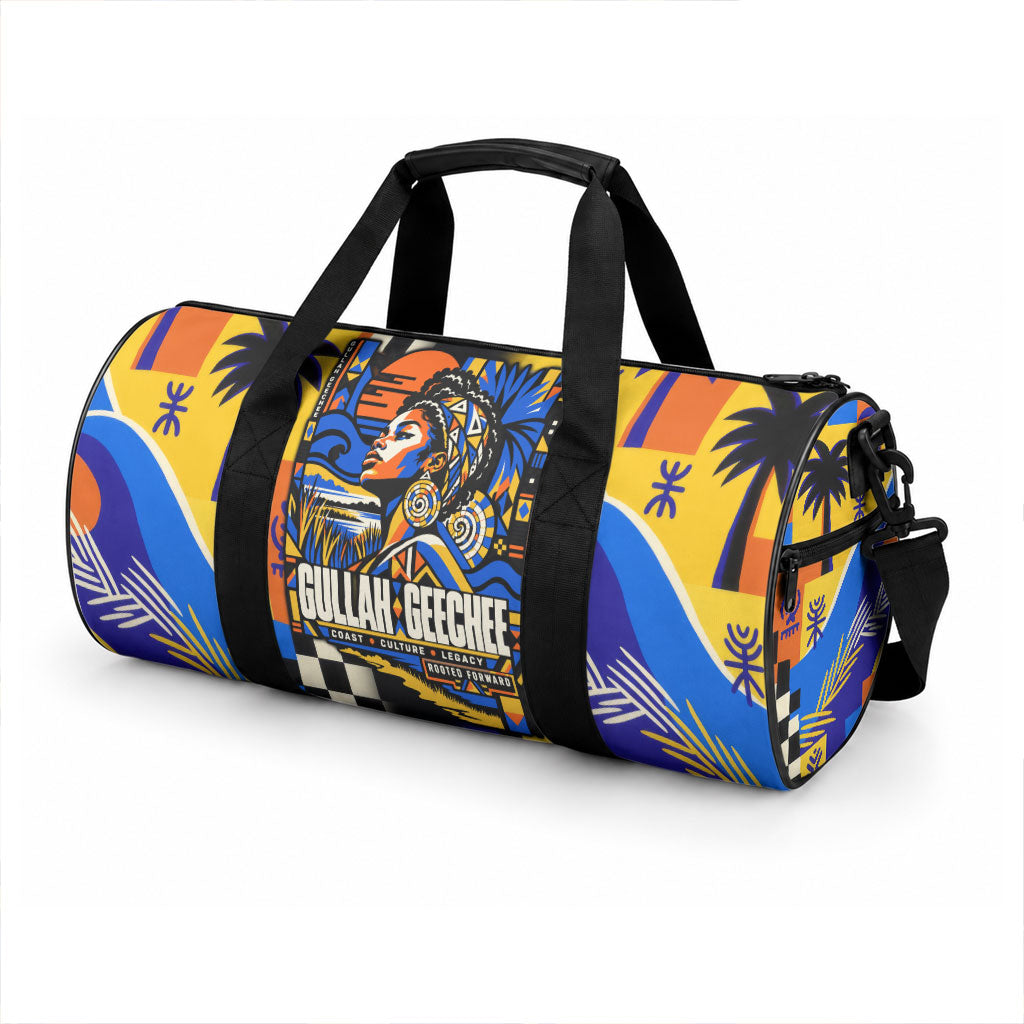 Gullah Geechee African American Duffle Bag Black History Vibrant Abstract Coastal
