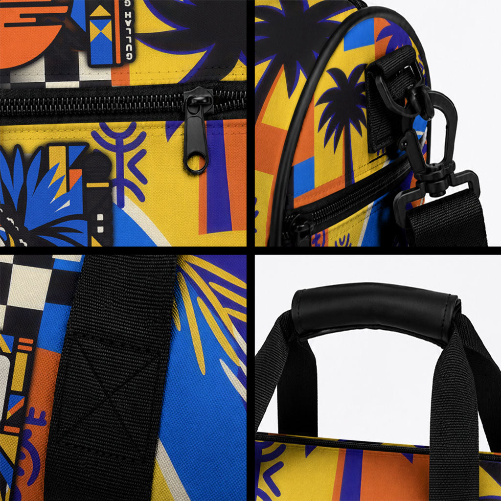 Gullah Geechee African American Duffle Bag Black History Vibrant Abstract Coastal