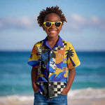Gullah Geechee African American Kid Hawaiian Shirt Black History Vibrant Abstract Coastal
