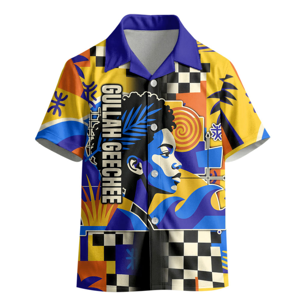 Gullah Geechee African American Kid Hawaiian Shirt Black History Vibrant Abstract Coastal
