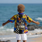 Gullah Geechee African American Kid Hawaiian Shirt Black History Vibrant Abstract Coastal
