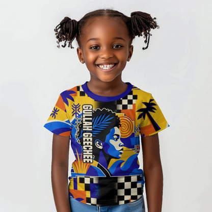 Gullah Geechee African American Kid T shirt Black History Vibrant Abstract Coastal