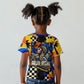Gullah Geechee African American Kid T shirt Black History Vibrant Abstract Coastal
