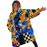Gullah Geechee African American Kid Wearable Blanket Hoodie Black History Vibrant Abstract Coastal