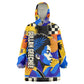 Gullah Geechee African American Kid Wearable Blanket Hoodie Black History Vibrant Abstract Coastal