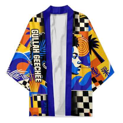 Gullah Geechee African American Kimono Black History Vibrant Abstract Coastal