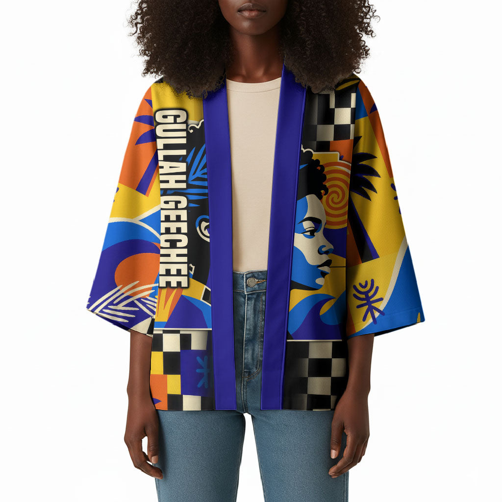 Gullah Geechee African American Kimono Black History Vibrant Abstract Coastal