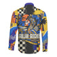 Gullah Geechee African American Long Sleeve Button Shirt Black History Vibrant Abstract Coastal