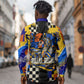 Gullah Geechee African American Long Sleeve Button Shirt Black History Vibrant Abstract Coastal
