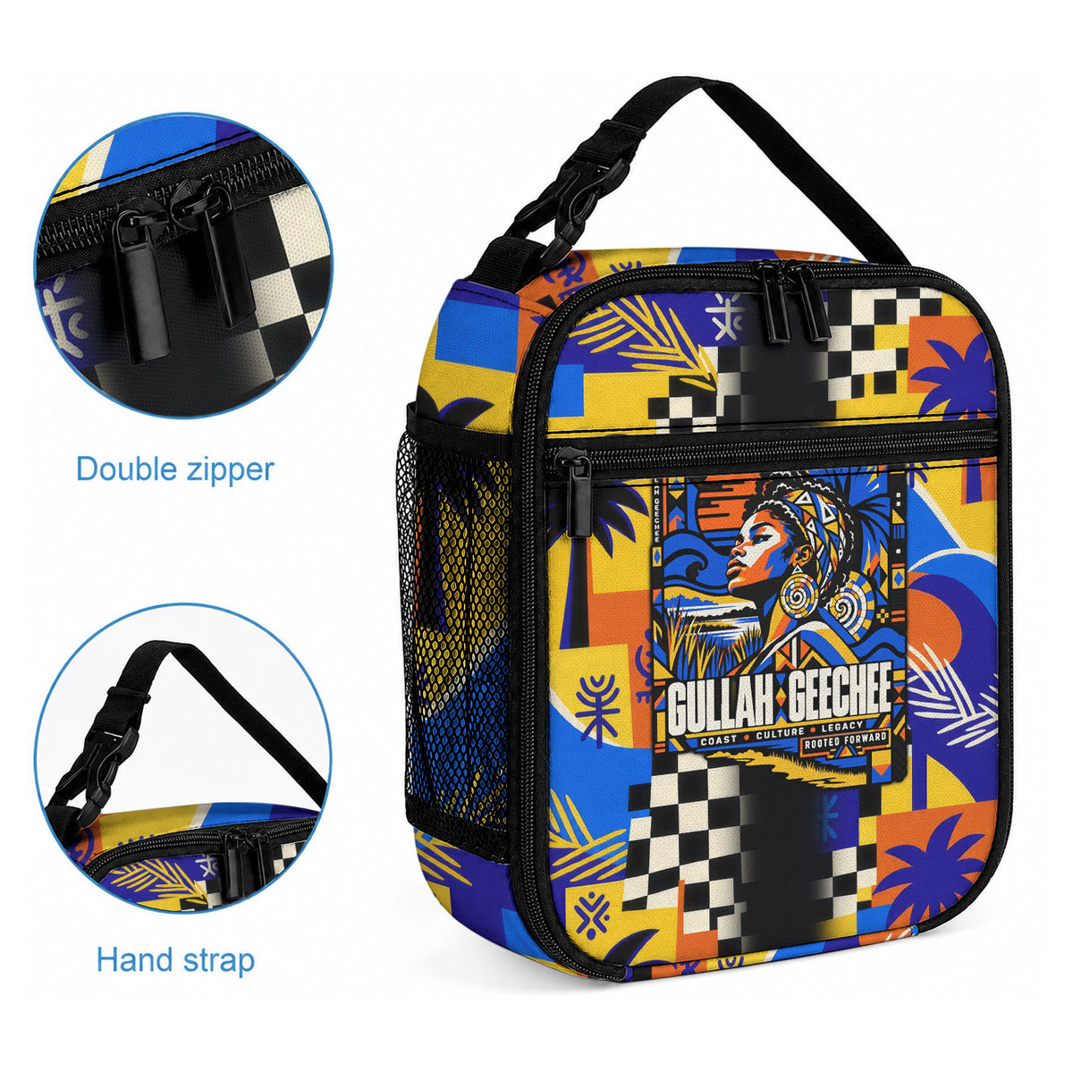 Gullah Geechee African American Lunch Bag Black History Vibrant Abstract Coastal