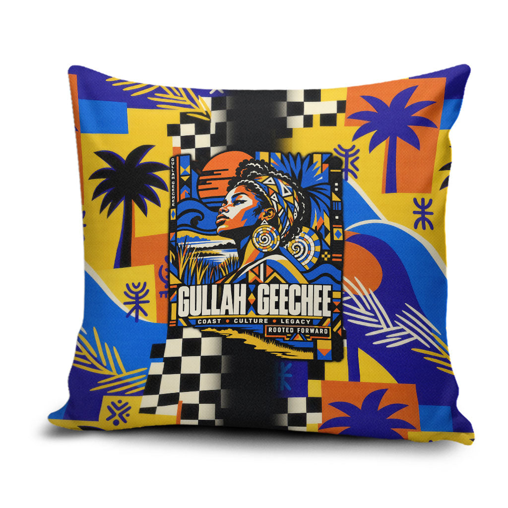 Gullah Geechee African American Pillow Cover Black History Vibrant Abstract Coastal