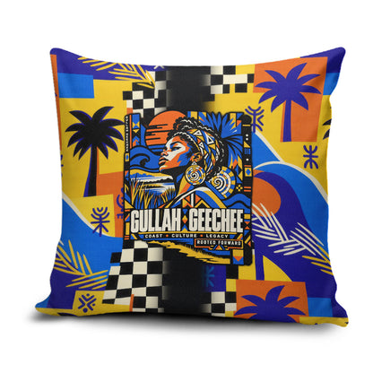 Gullah Geechee African American Pillow Cover Black History Vibrant Abstract Coastal