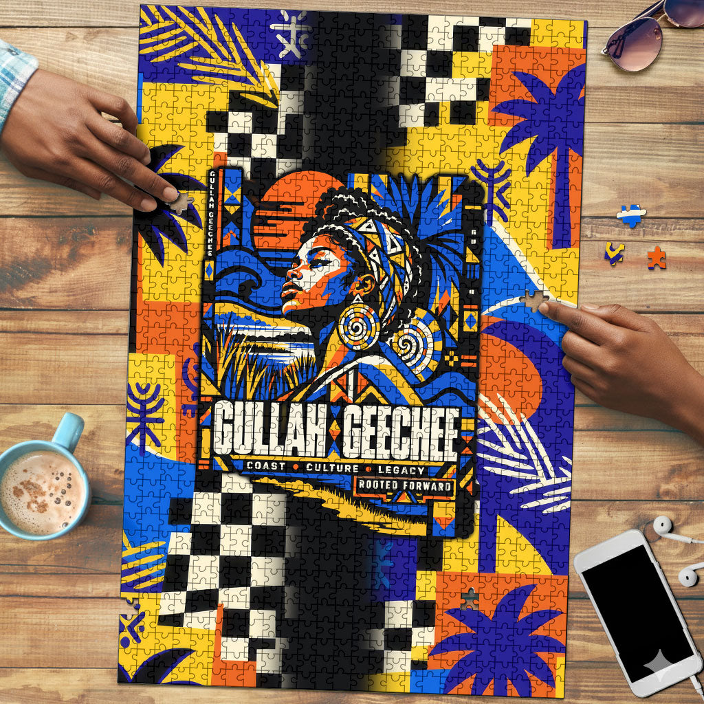 Gullah Geechee African American Puzzle Black History Vibrant Abstract Coastal