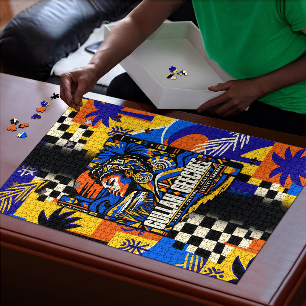 Gullah Geechee African American Puzzle Black History Vibrant Abstract Coastal