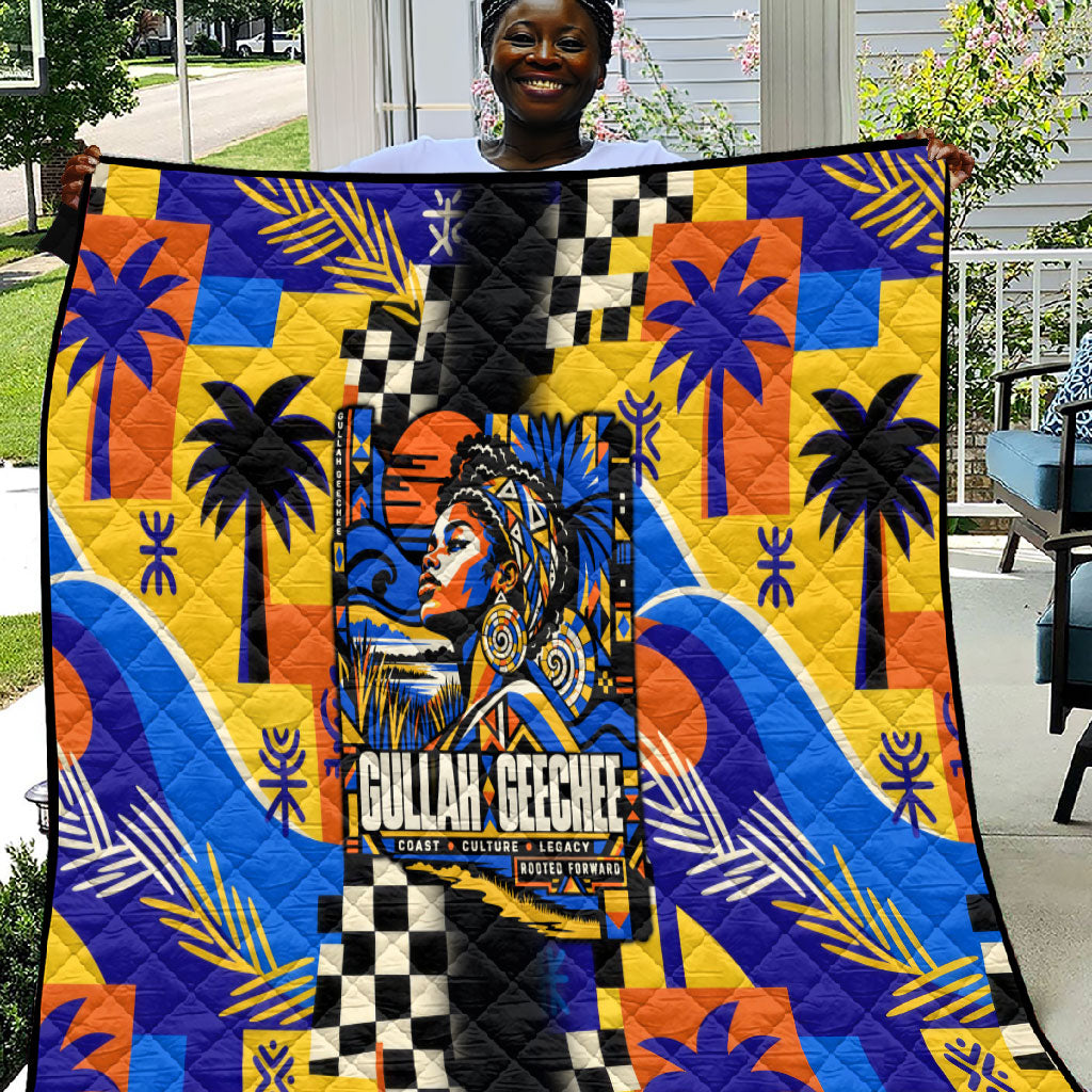 Gullah Geechee African American Quilt Black History Vibrant Abstract Coastal