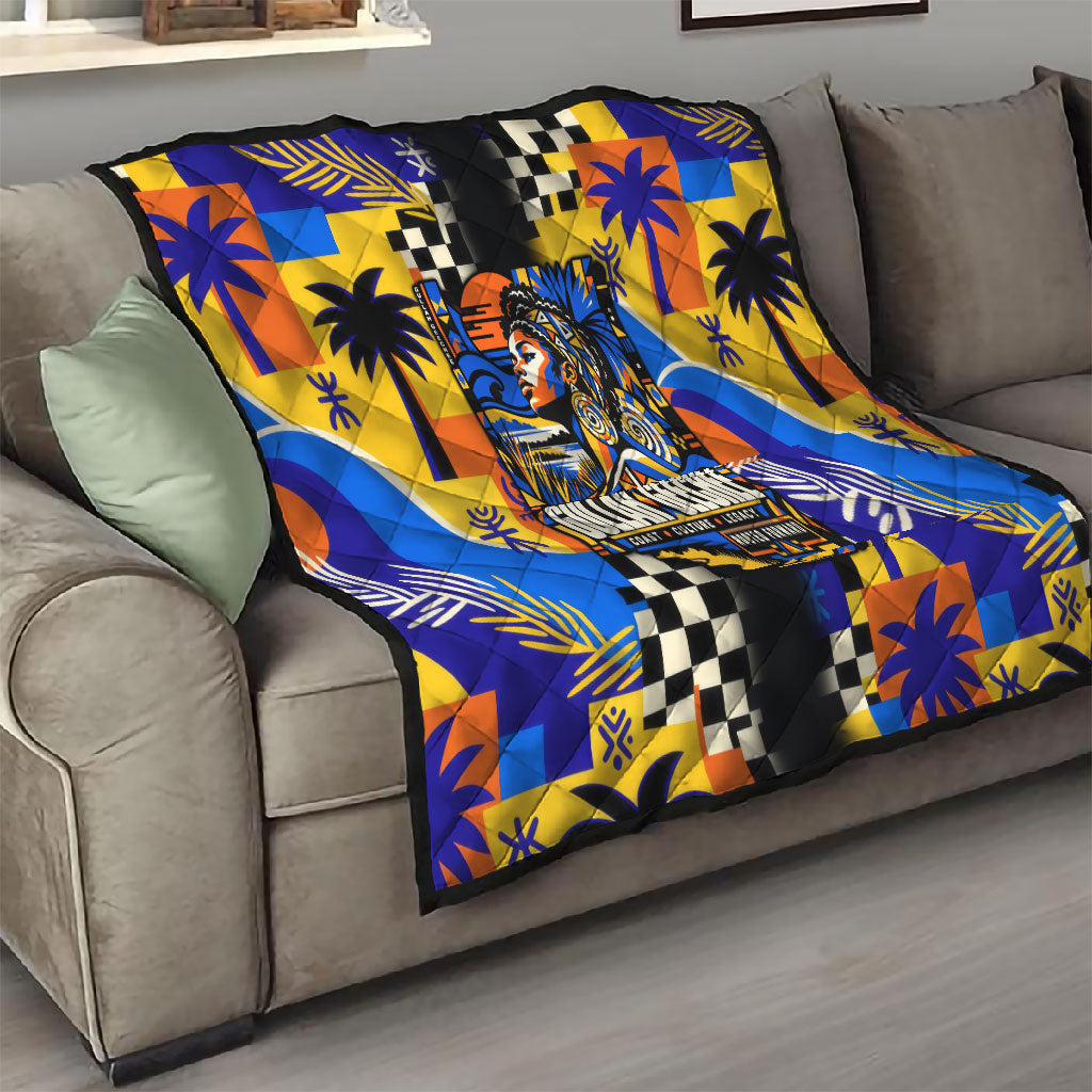 Gullah Geechee African American Quilt Black History Vibrant Abstract Coastal