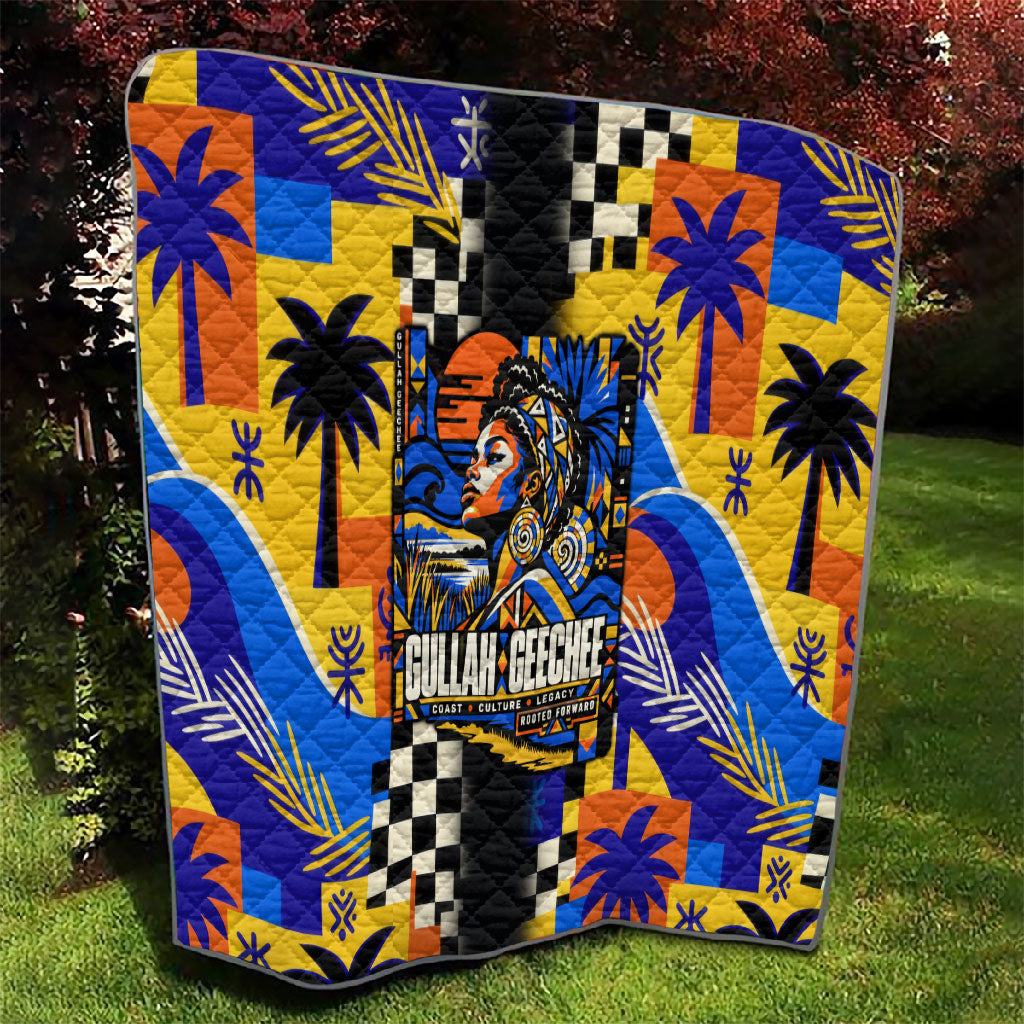 Gullah Geechee African American Quilt Black History Vibrant Abstract Coastal