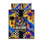 Gullah Geechee African American Quilt Bed Set Black History Vibrant Abstract Coastal