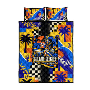 Gullah Geechee African American Quilt Bed Set Black History Vibrant Abstract Coastal