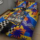Gullah Geechee African American Quilt Bed Set Black History Vibrant Abstract Coastal