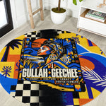 Gullah Geechee African American Round Carpet Black History Vibrant Abstract Coastal
