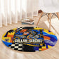 Gullah Geechee African American Round Carpet Black History Vibrant Abstract Coastal