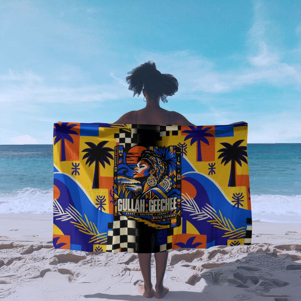 Gullah Geechee African American Sarong Black History Vibrant Abstract Coastal