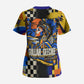 Gullah Geechee African American Scrub Top Black History Vibrant Abstract Coastal