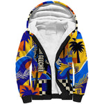 Gullah Geechee African American Sherpa Hoodie Black History Vibrant Abstract Coastal