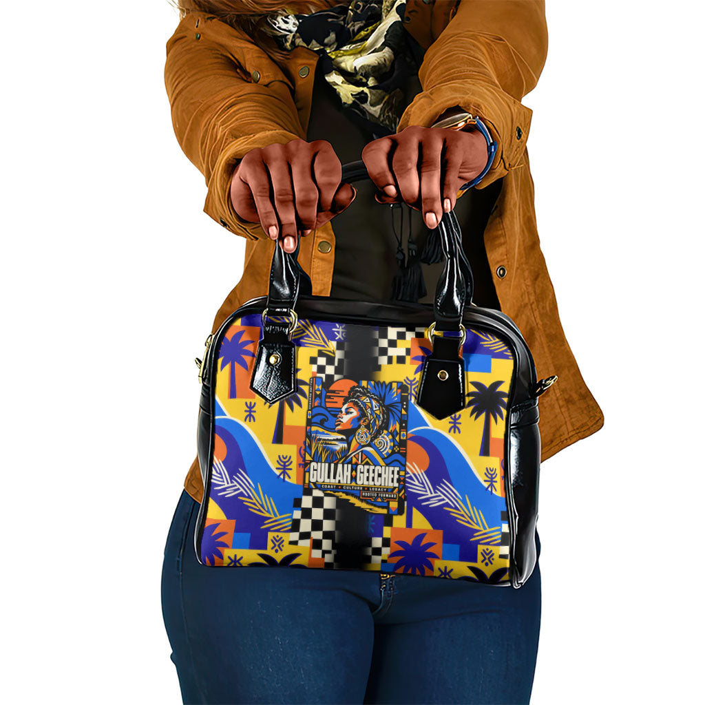 Gullah Geechee African American Shoulder Handbag Black History Vibrant Abstract Coastal