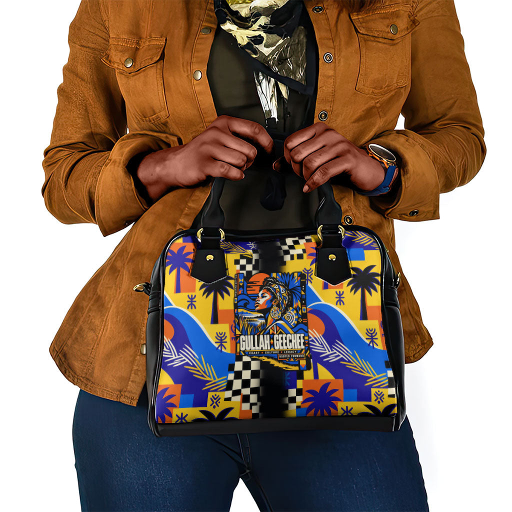 Gullah Geechee African American Shoulder Handbag Black History Vibrant Abstract Coastal