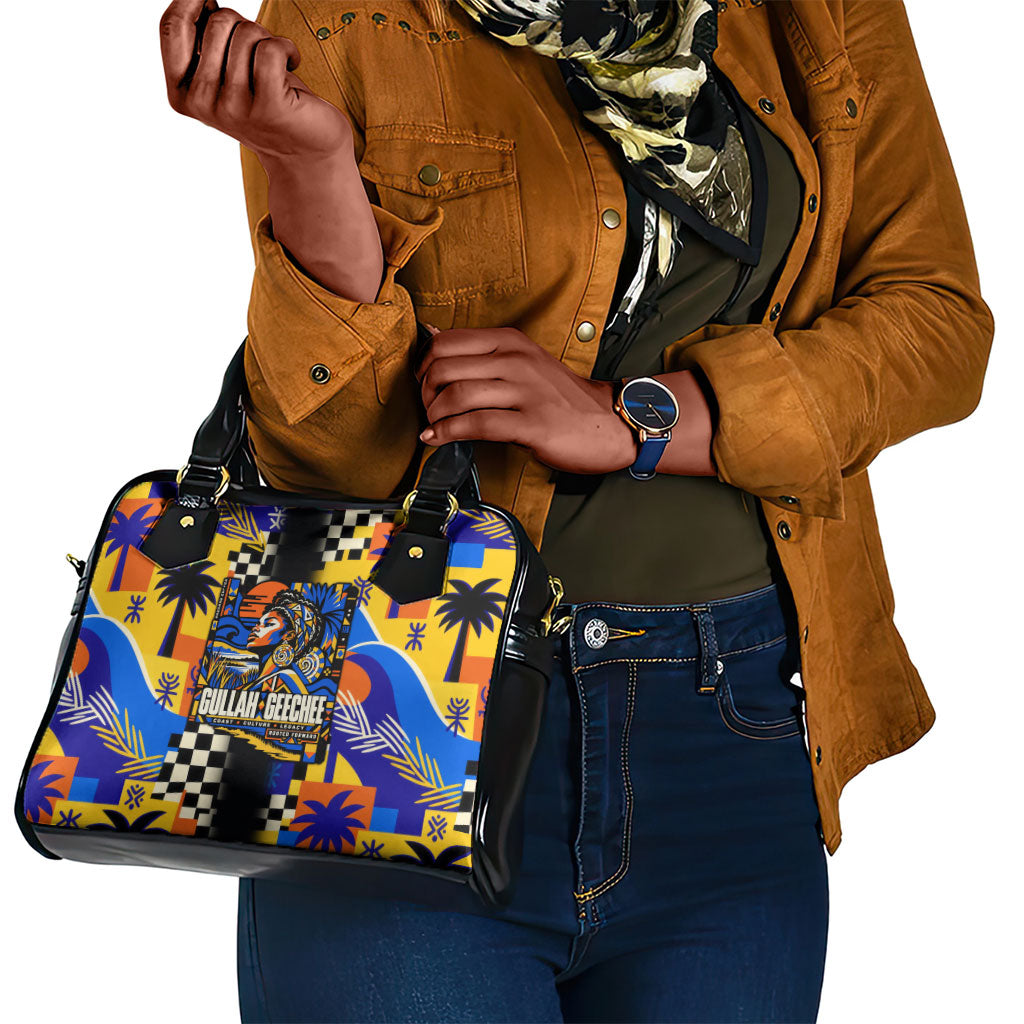 Gullah Geechee African American Shoulder Handbag Black History Vibrant Abstract Coastal