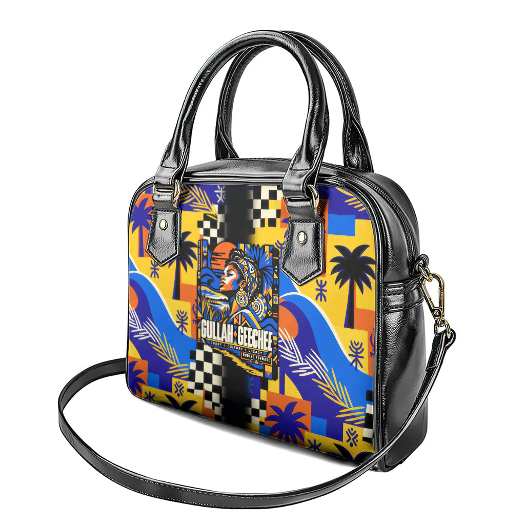 Gullah Geechee African American Shoulder Handbag Black History Vibrant Abstract Coastal