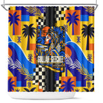 Gullah Geechee African American Shower Curtain Black History Vibrant Abstract Coastal