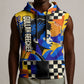Gullah Geechee African American Sleeveless Hoodie Black History Vibrant Abstract Coastal