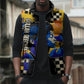 Gullah Geechee African American Sleeveless Puffer Jacket Black History Vibrant Abstract Coastal