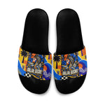 Gullah Geechee African American Slide Sandals Black History Vibrant Abstract Coastal