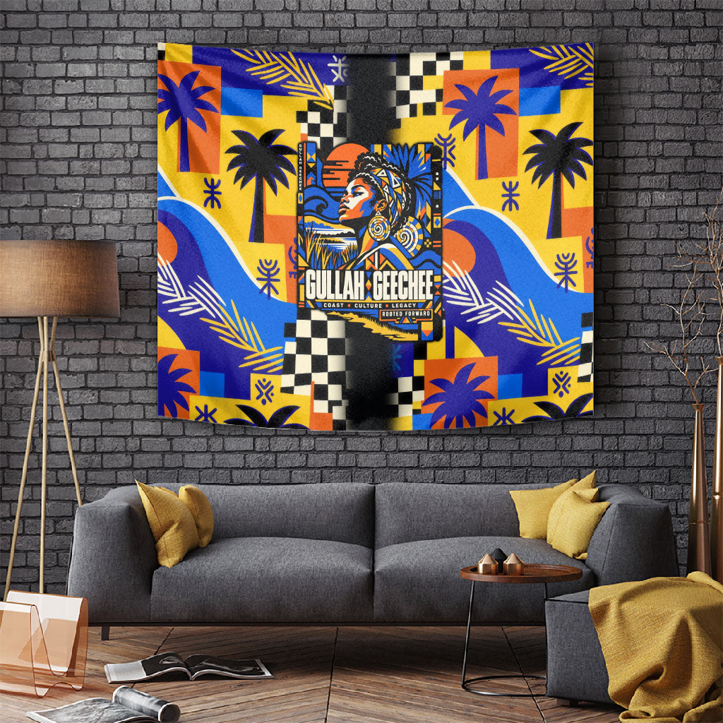 Gullah Geechee African American Tapestry Black History Vibrant Abstract Coastal