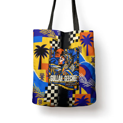 Gullah Geechee African American Tote Bag Black History Vibrant Abstract Coastal