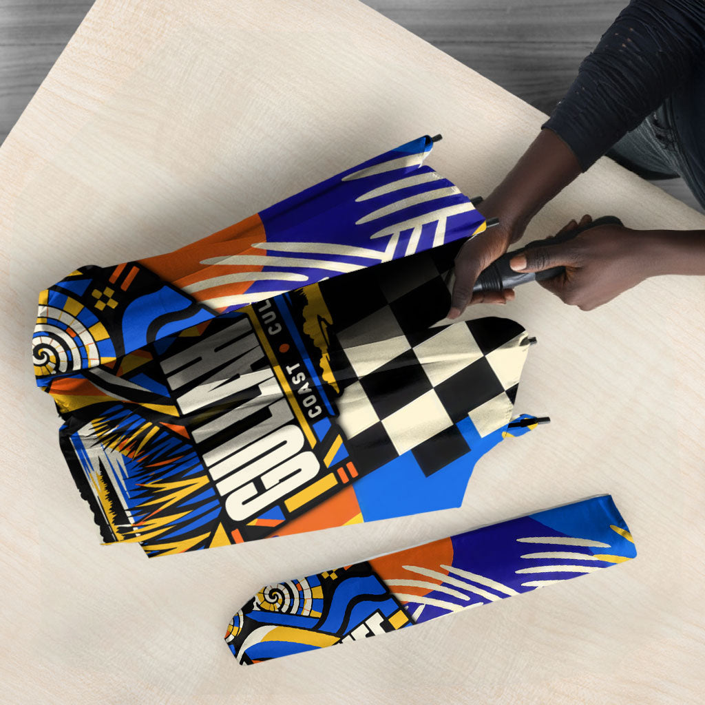 Gullah Geechee African American Umbrella Black History Vibrant Abstract Coastal