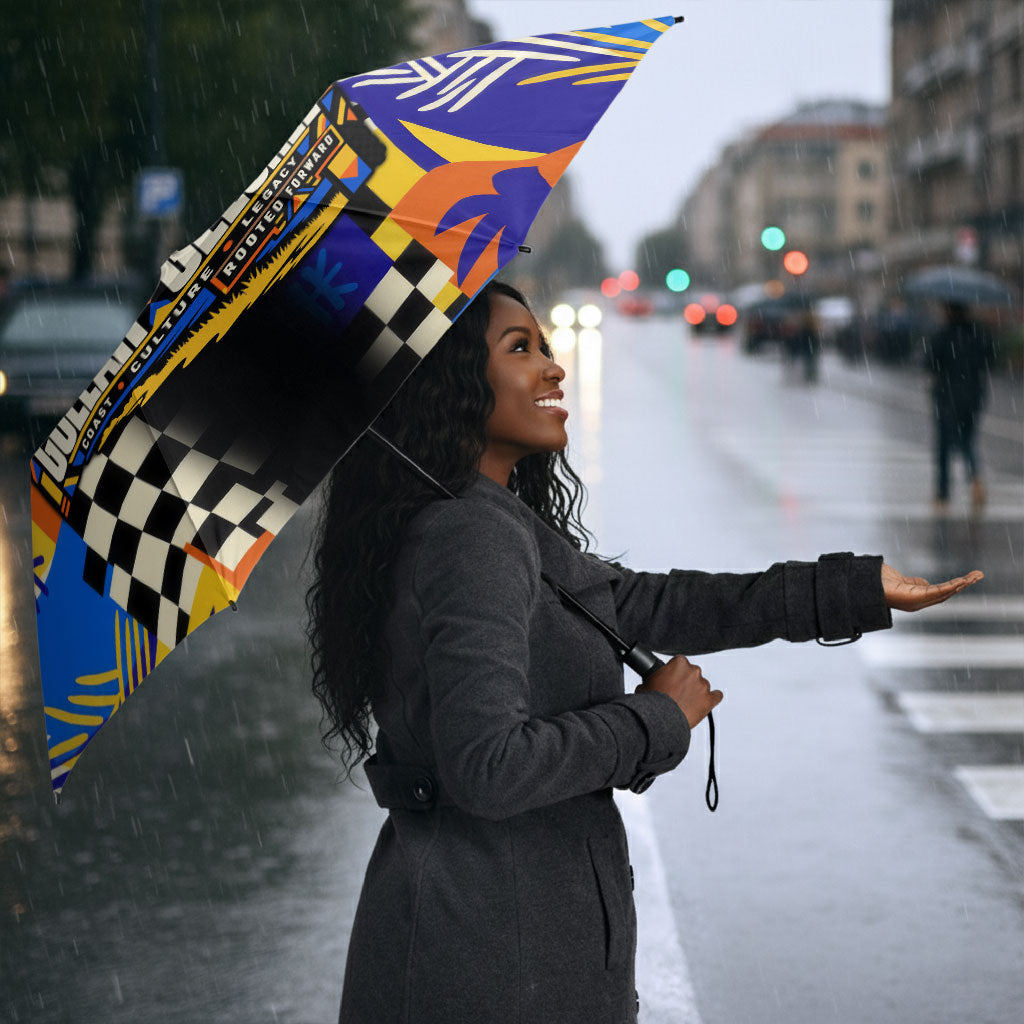 Gullah Geechee African American Umbrella Black History Vibrant Abstract Coastal