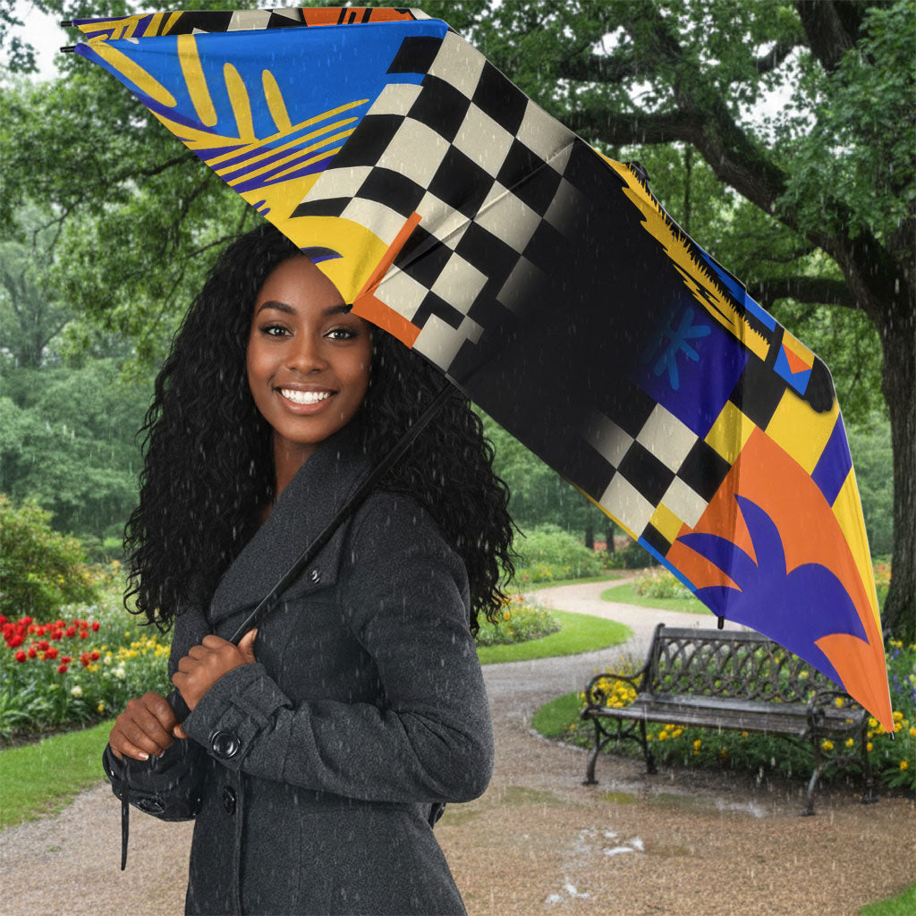 Gullah Geechee African American Umbrella Black History Vibrant Abstract Coastal
